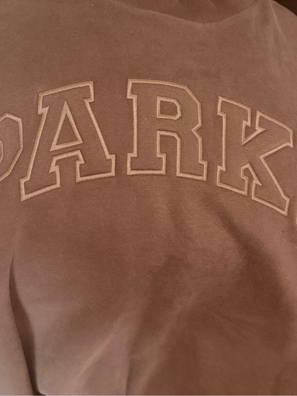PARKE MOCHA Varsity Mockneck Sweatshirt – XXL – Chocolate Brown